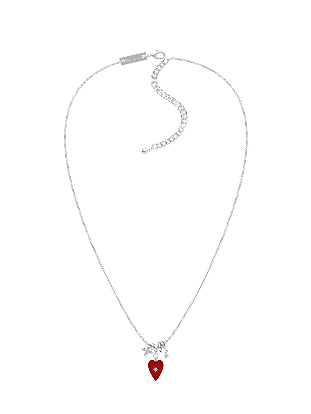 MUKTANK×SUN HUNTER Broken Velvet Heart Necklace