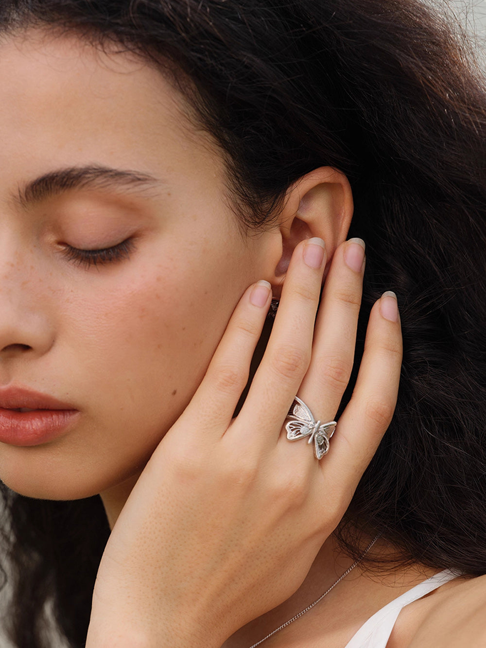 MUKTANK×SUN HUNTER “Emergence”Lace Butterfly Wing Ring