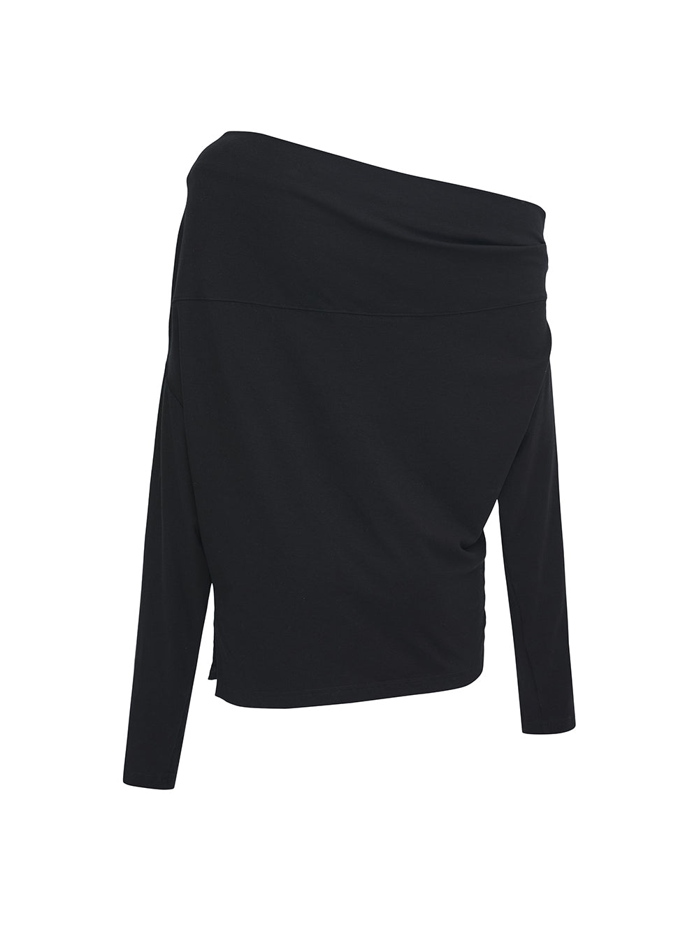 MUKZIN“Realm of Ethereal Mist”Off-the-shoulder loose long-sleeved shirt with three-dimensional flowers