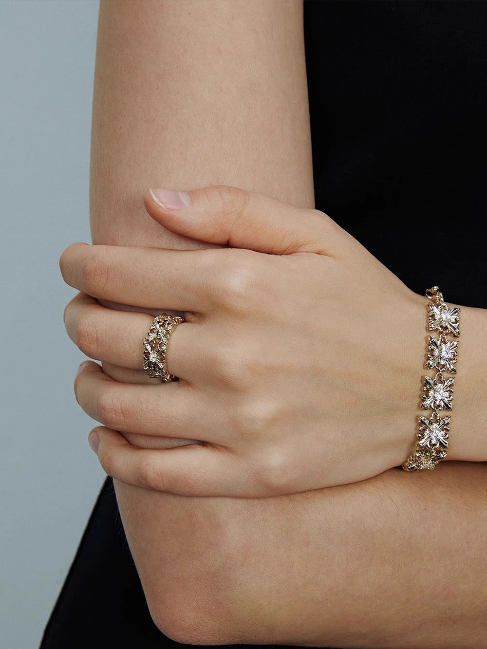 MUKTANK×SUN HUNTER Full-band Ring with Iris Design
