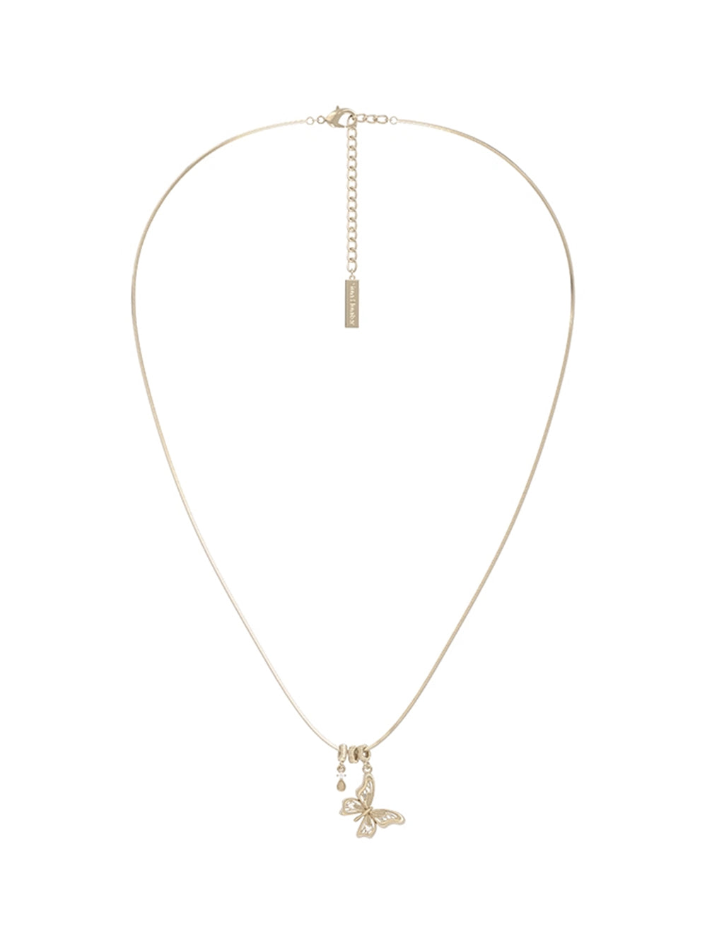 MUKTANK×SUN HUNTER “Emergence”Lace Butterfly Snake Bone Necklace