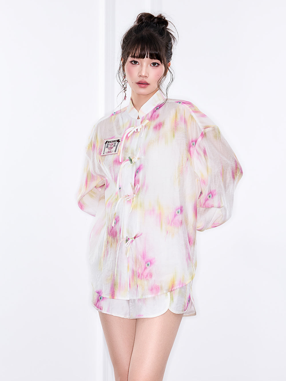 MUKZIN "Ode to the New Summer"Chinese-style national trend printed casual shirt