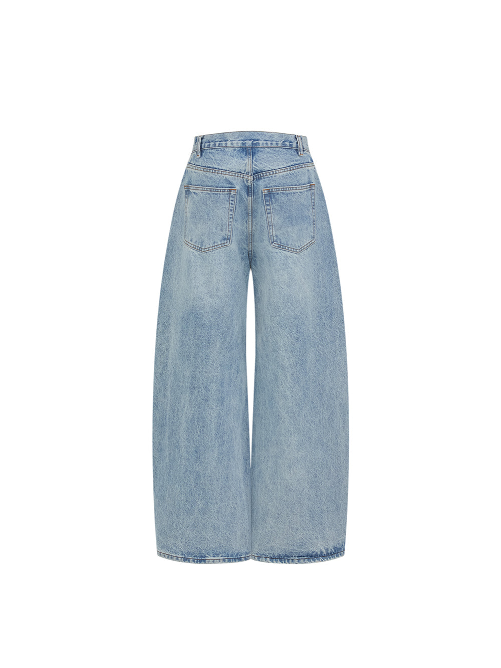 MUKZIN SpringPrelude "Fortunate Tiger Soaring through Clouds" Washed Denim Curved - blade Pants