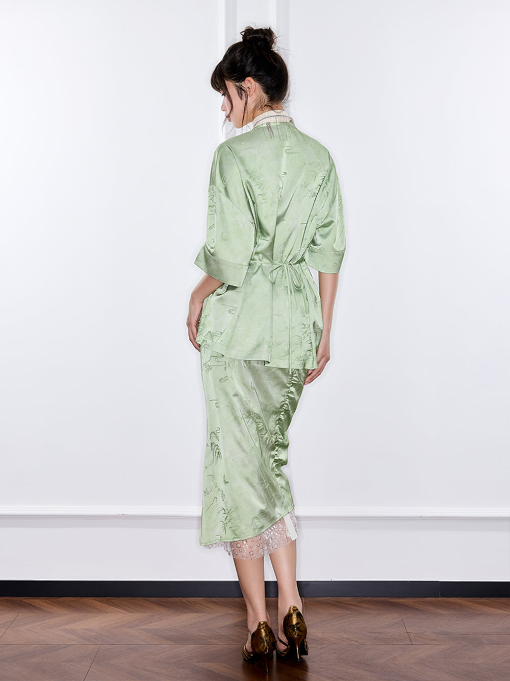 MUKZIN“Capsule Collection”New Chinese Style Tang-style Half Skirt Dyed with Plant Dyes