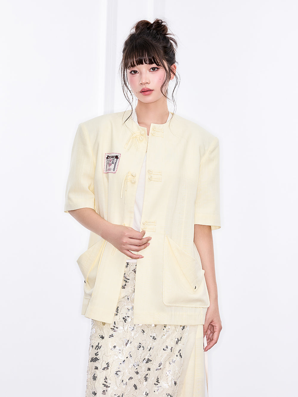 MUKZIN “Ode to the New Summer”Light Yellow Chinese-style Suit Jacket