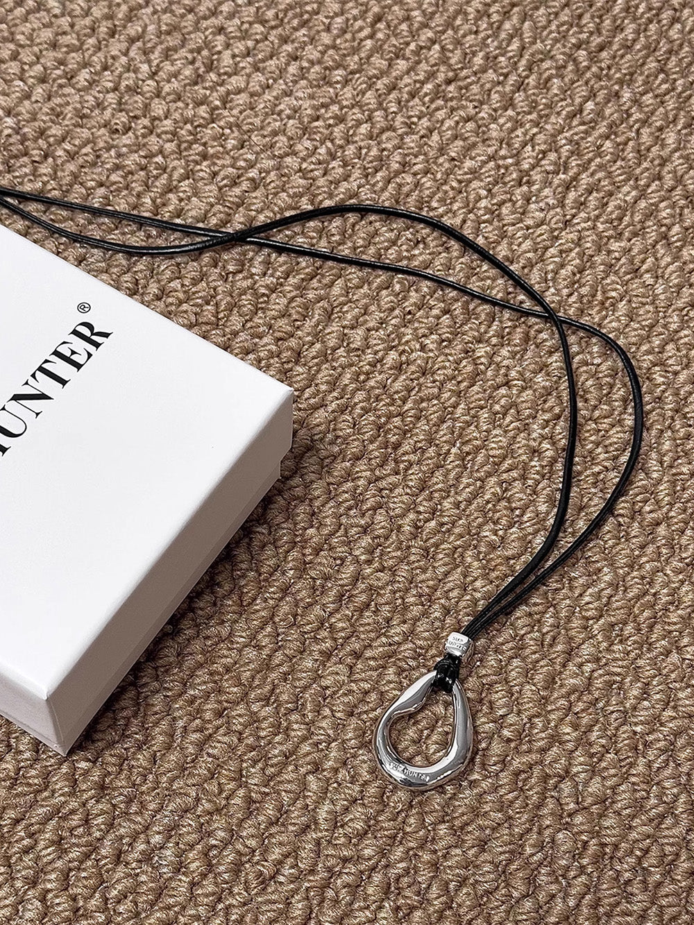 MUKTANK×SUN HUNTER Irregular Leather Rope Long Chain