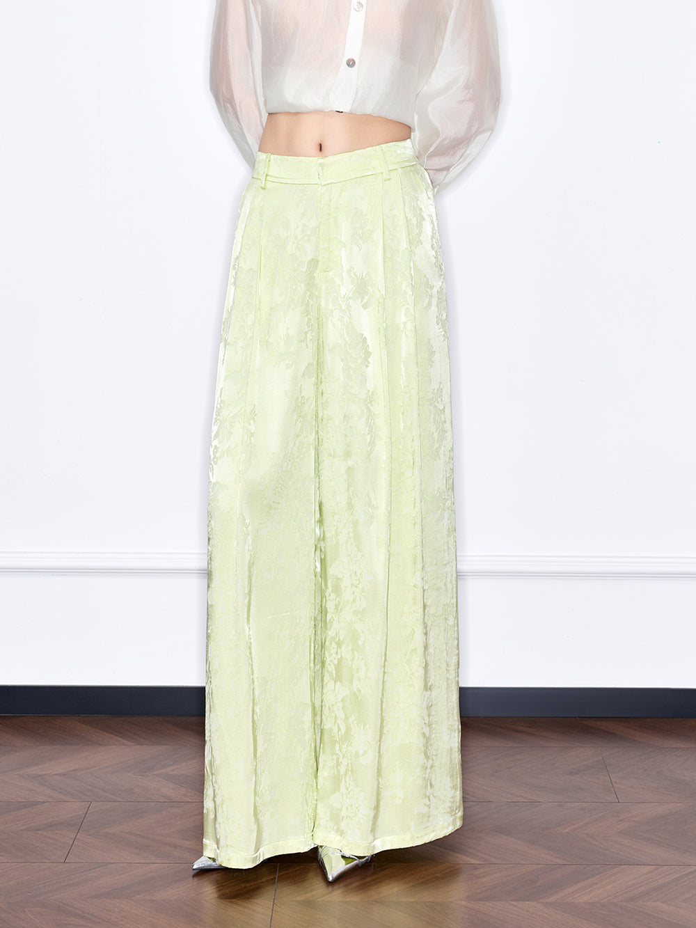 MUKZIN "Capsule Collection" New Chinese Style Jacquard V Neck Fitted Set Trousers