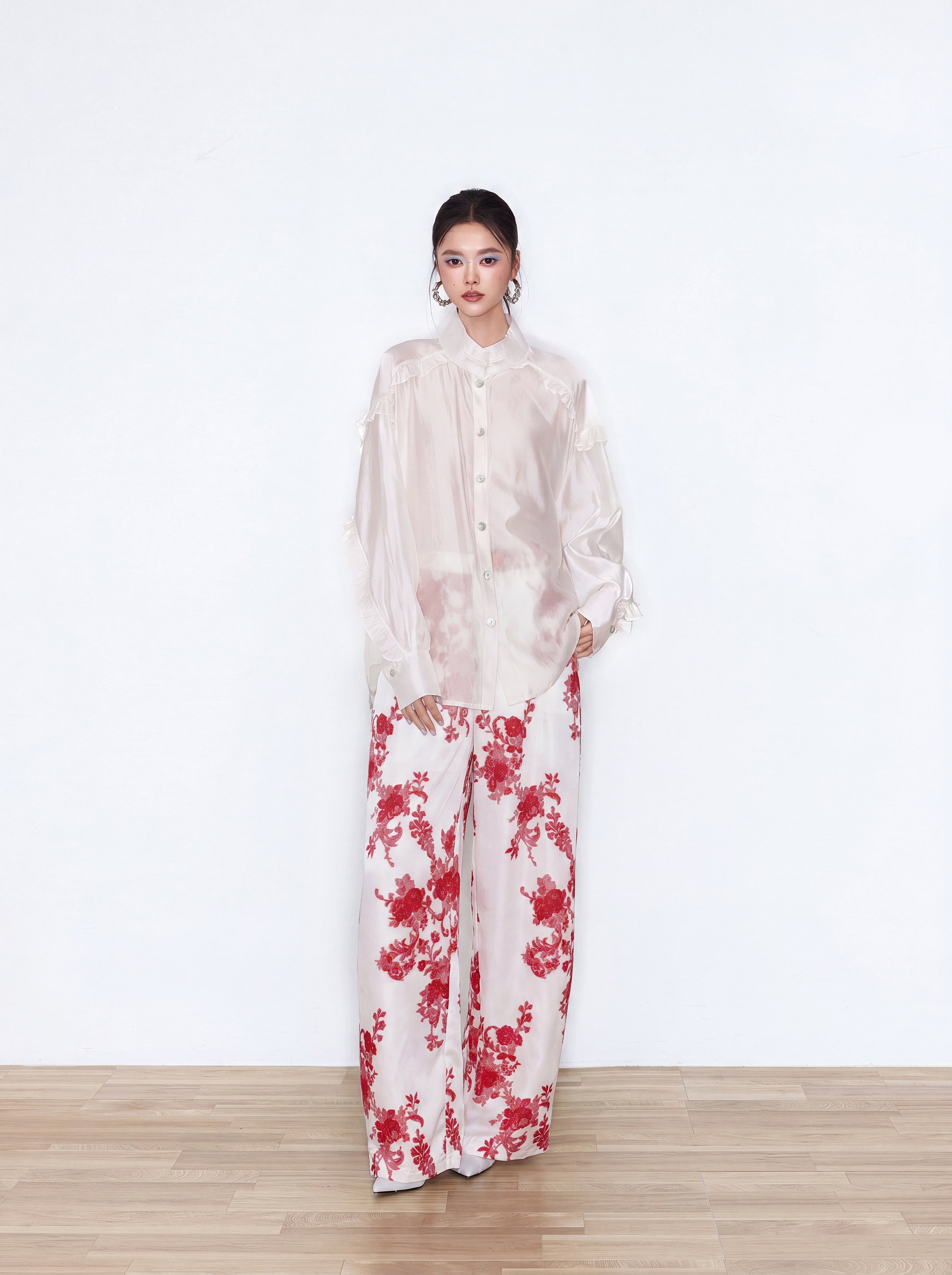 MUKZIN×Flourishing Blooms New Chinese-style trousers