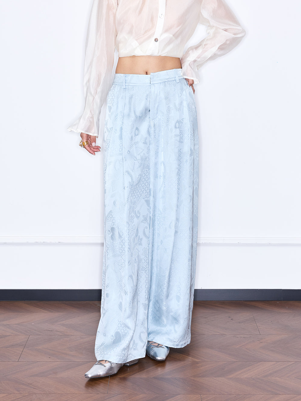 MUKZIN "Night Ballad of Chang'an" Golden Fortune Chinese Style Embroidered Set Pants