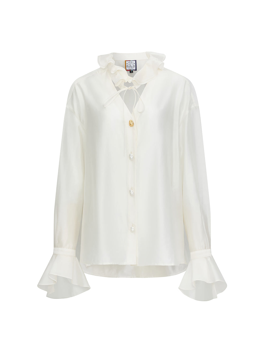 MUKZIN“Realm of Ethereal Mist”Tencel Soft - Light Pearl White Shirt