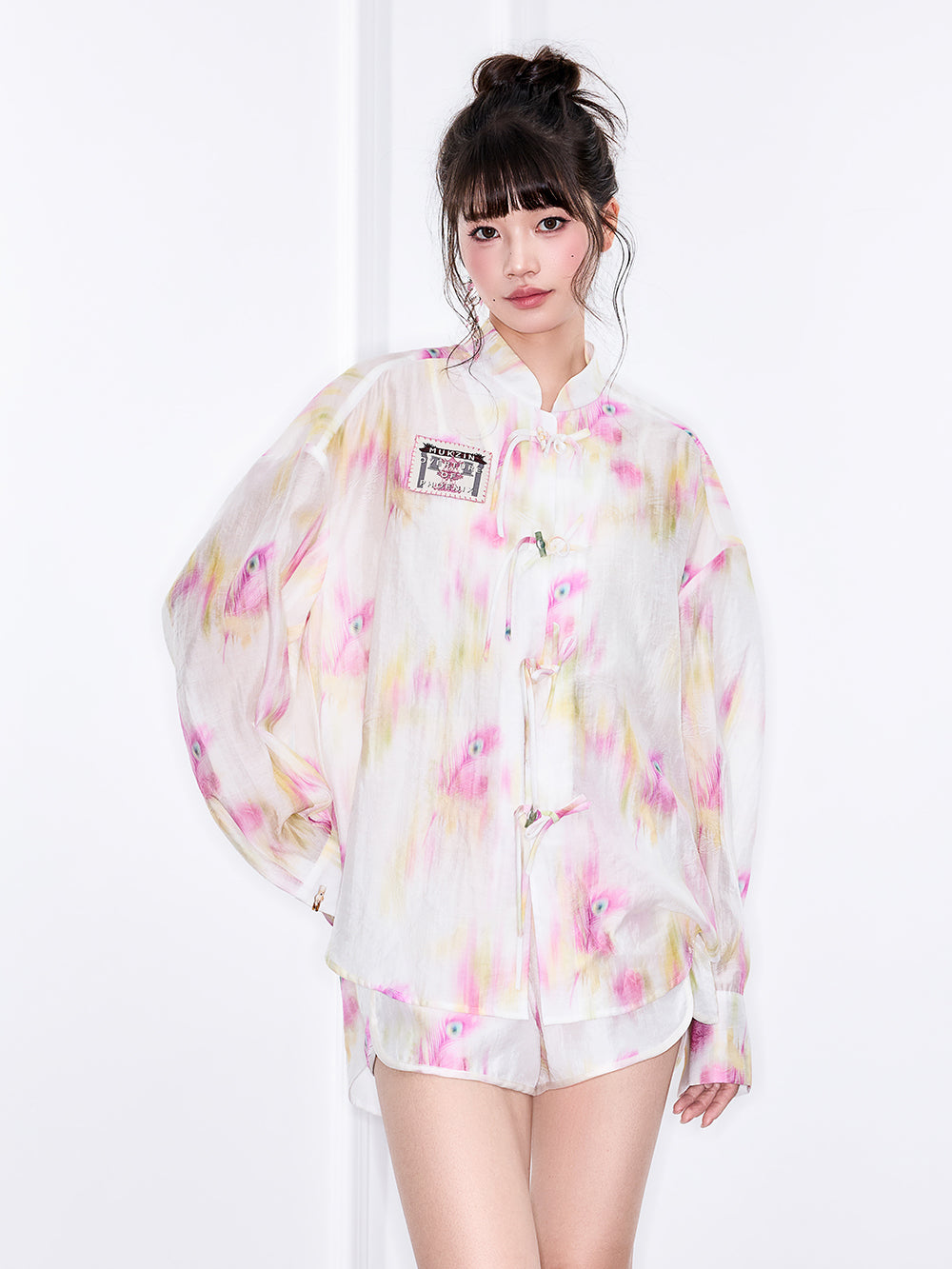 MUKZIN "Ode to the New Summer"Chinese-style national trend printed casual shirt