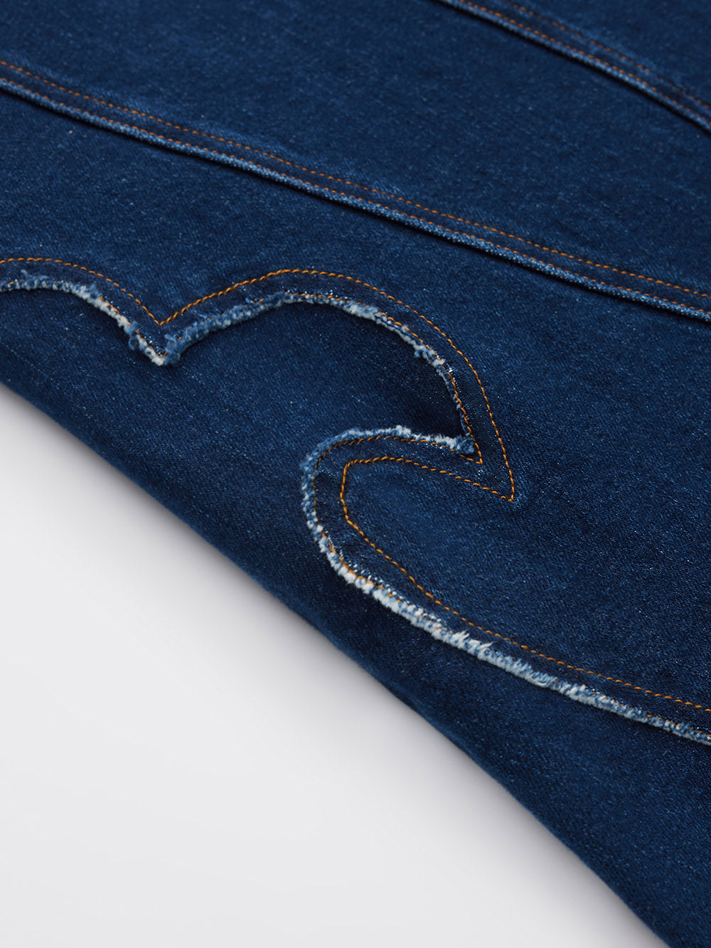 MUKZIN Linglong "Fengqi" Washed Denim Skirt