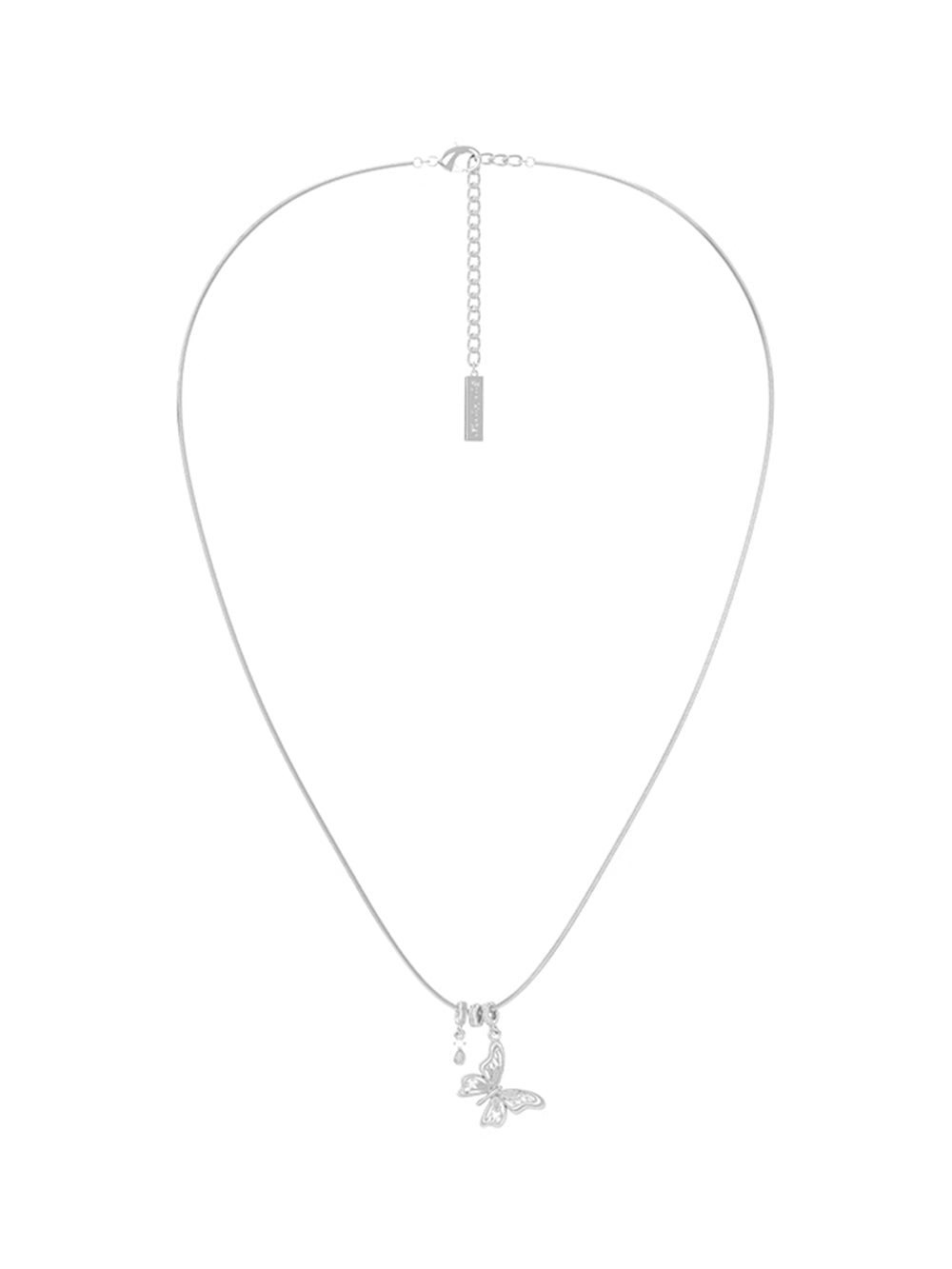 MUKTANK×SUN HUNTER “Emergence”Lace Butterfly Snake Bone Necklace