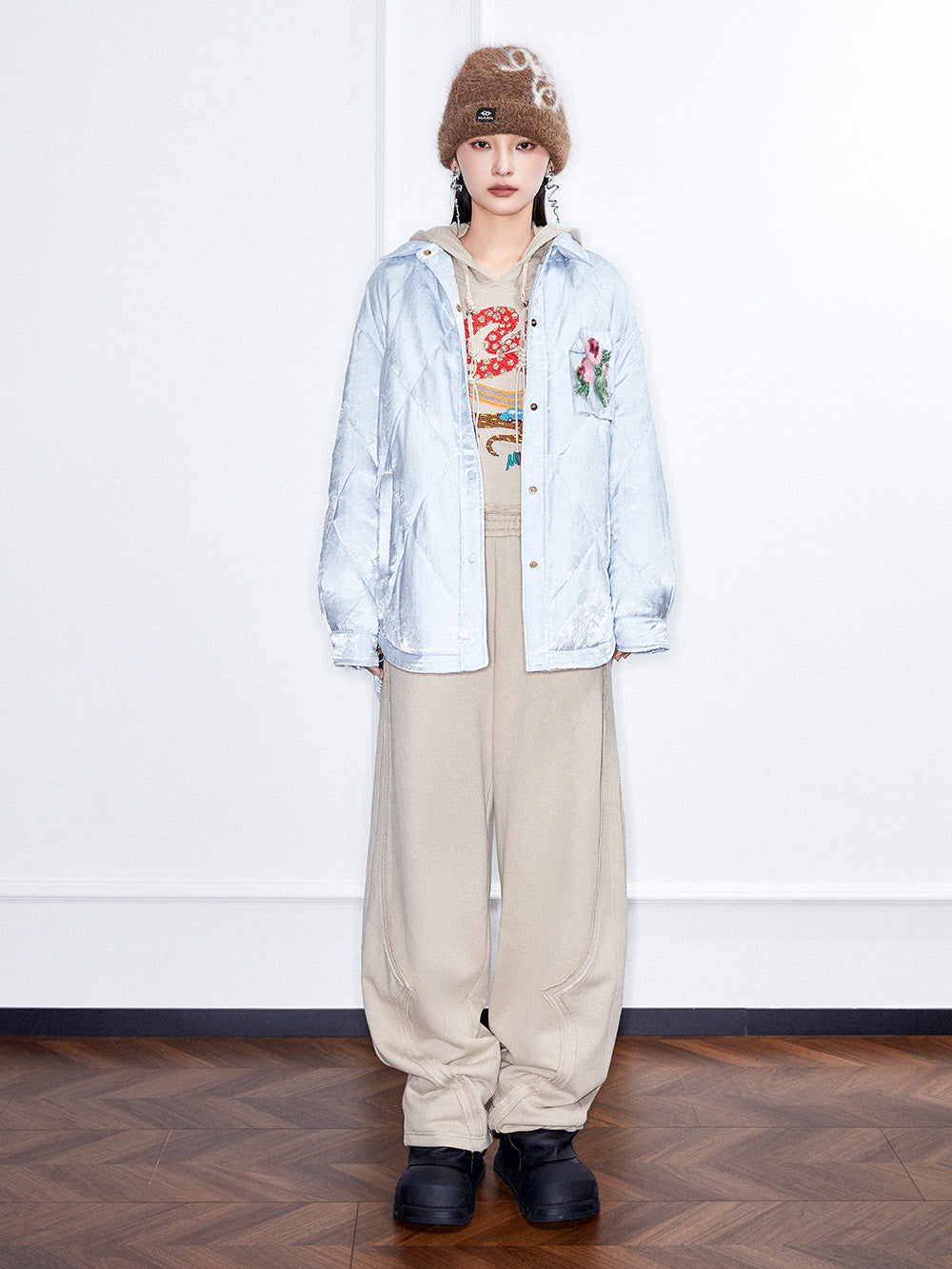 MUKZIN Linglong "Linglongzi"Shirt-style Down Jacket.