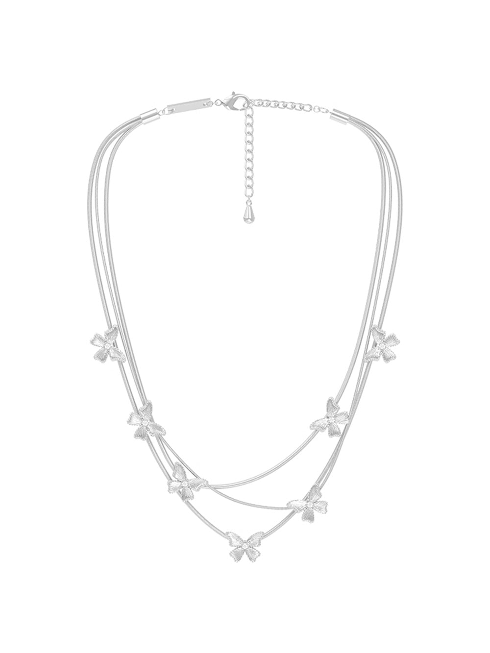 MUKTANK×SUN HUNTER “Emergence”Three-Layer Lace Butterfly Necklace