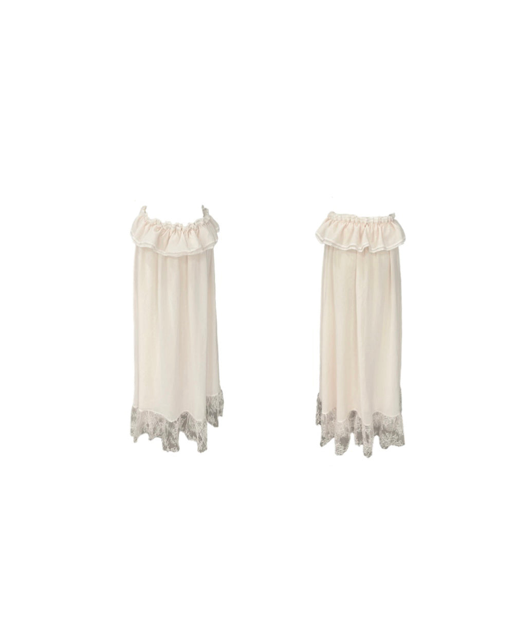 MUKTANK×Jqwention Vintage French Halter Ruffle Slim Two Piece Skirt