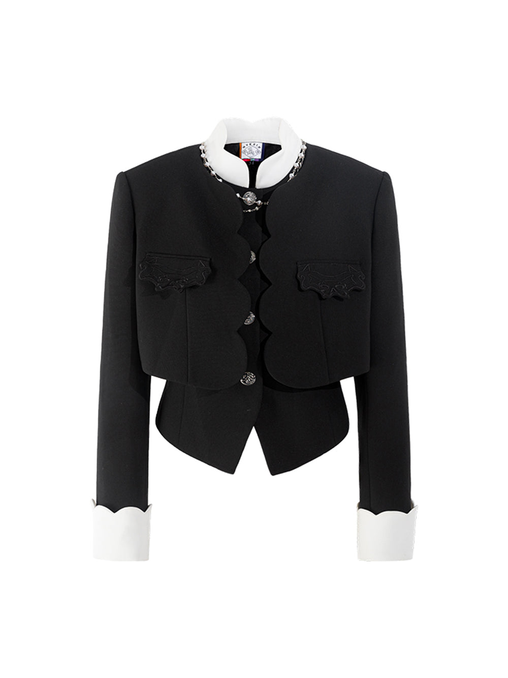 MUKZIN Slim Popular Short Elegant Black Coat