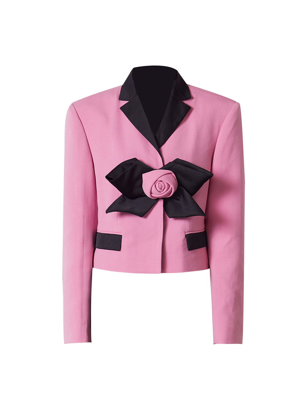 MUKZIN Pink Stylish Lapel Suit with Bow Decoration