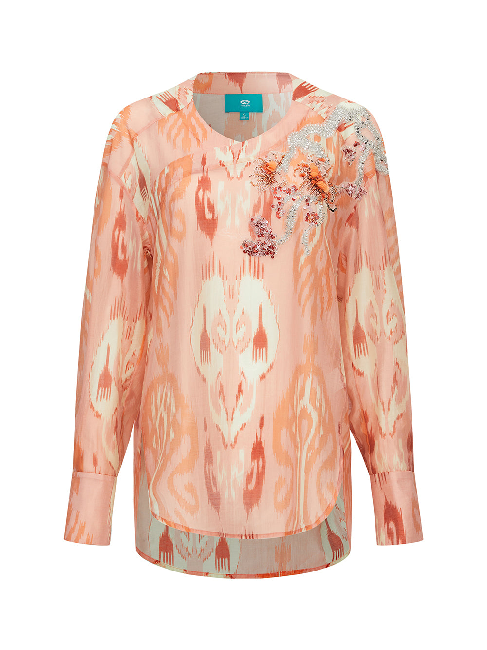 MUKZIN "Capsule Collection" New Chinese Style Orange Embroidered Printed Matching Set Shirt