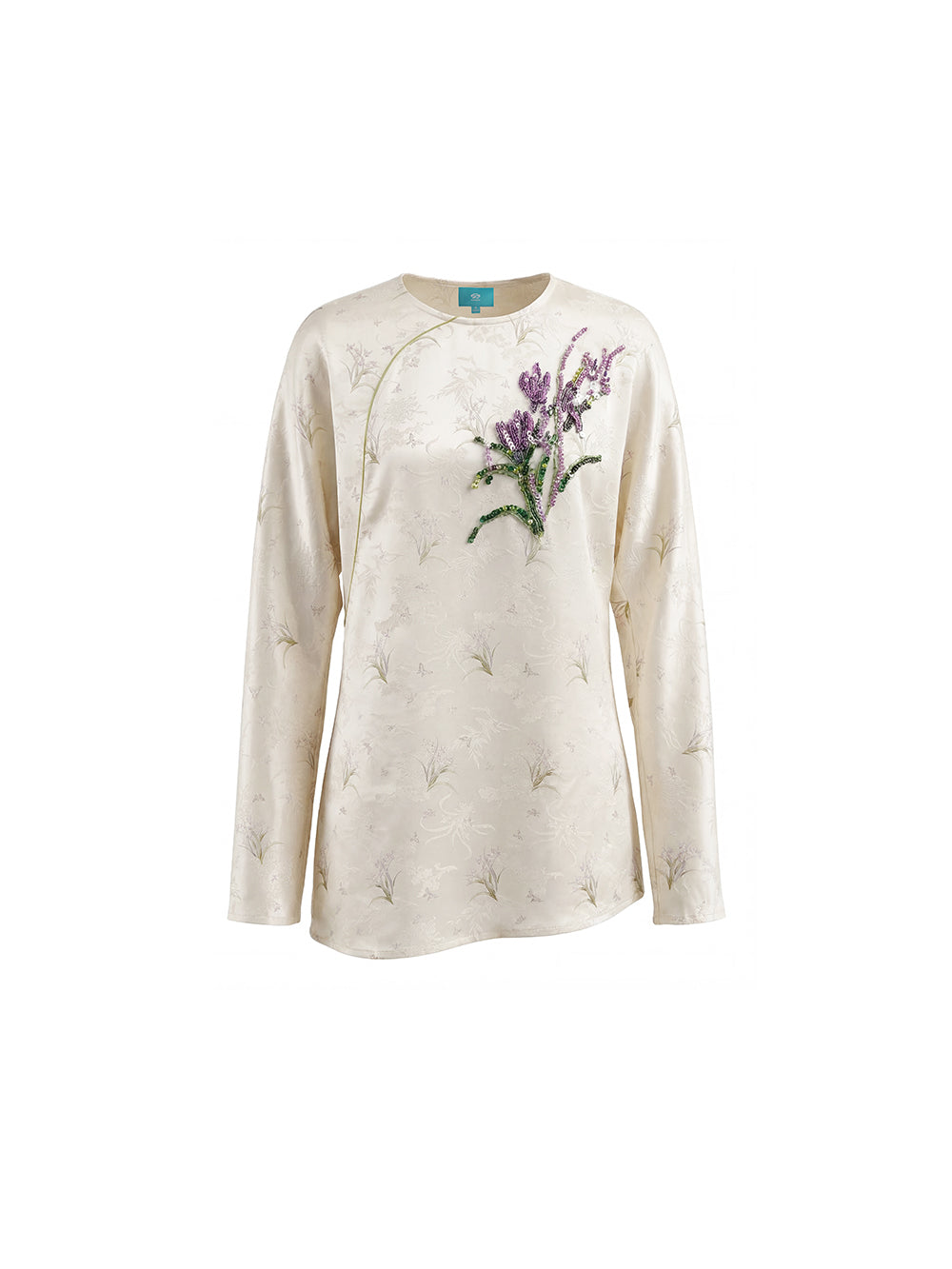 MUKZIN "Capsule Collection" New Chinese Style Slim Fit Embroidered Mulberry Silk Matching Set Top