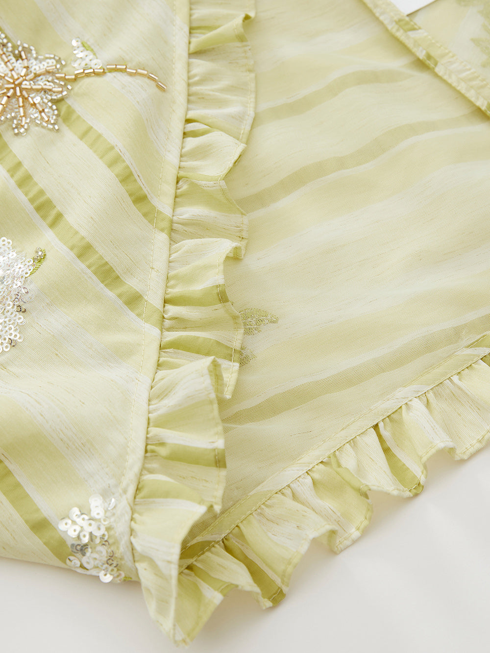 MUKZIN "Capsule Collection" New Chinese Style Two Piece Embroidery Ramie Green Dress