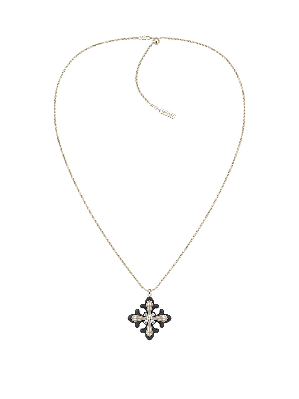 MUKTANK×SUN HUNTER Long Wooden Metal Iris Chain Necklace