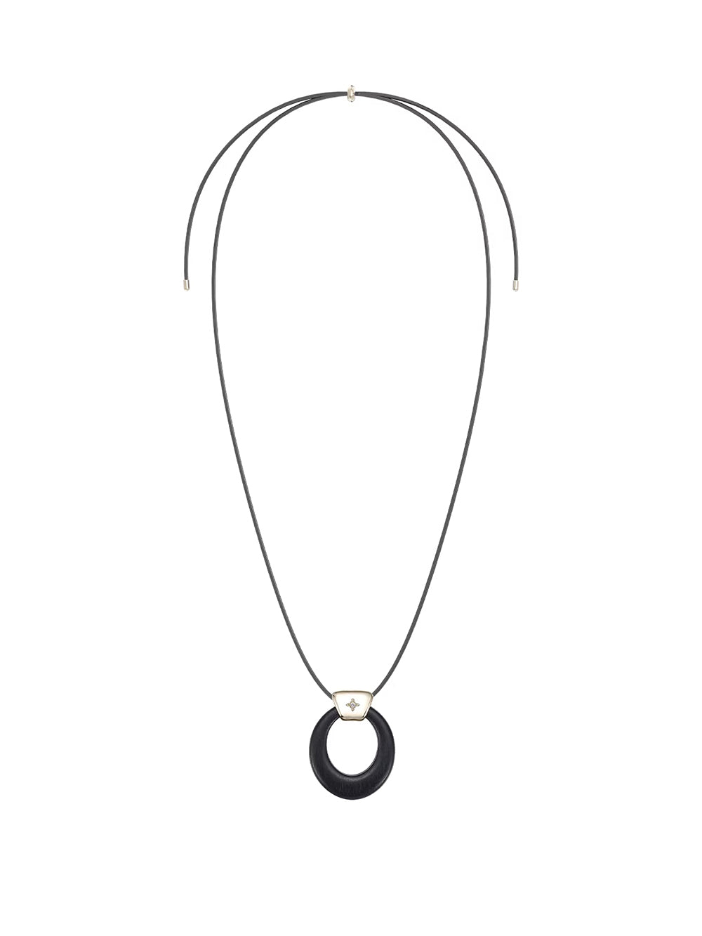 MUKTANK×SUN HUNTER Wooden Ring Iris Braided String Necklace