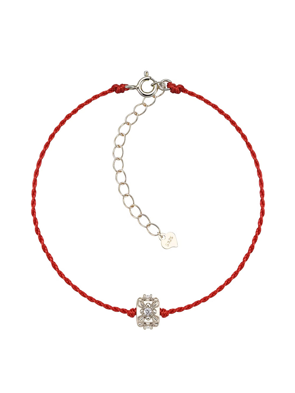 MUKTANK × SUN HUNTER Iris “Ruyi Bead” Red String Bracelet – 925 Sterling Silver