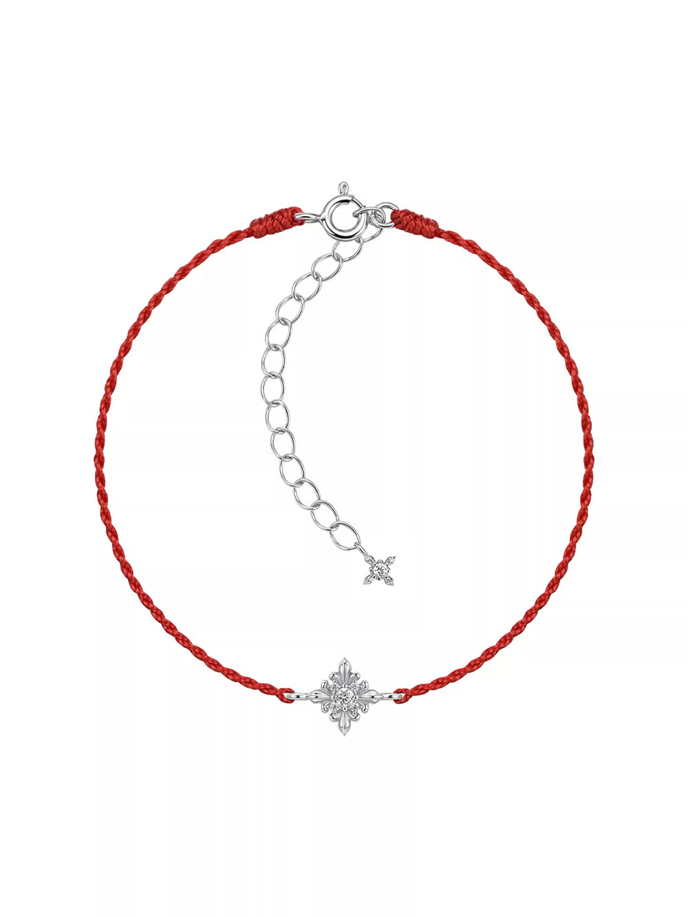 MUKTANK × SUN HUNTER Iris Single Flower Red String Bracelet