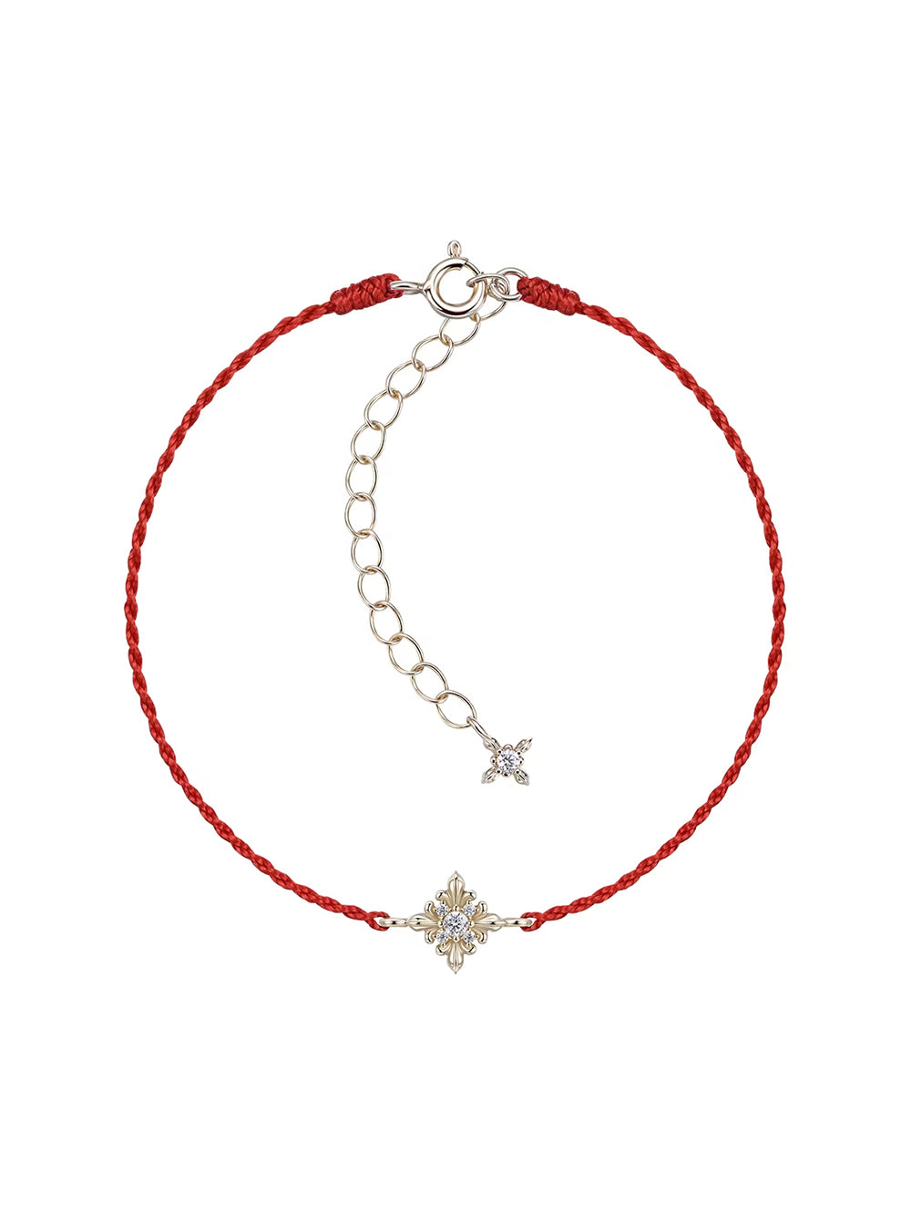 MUKTANK × SUN HUNTER Iris Single Flower Red String Bracelet