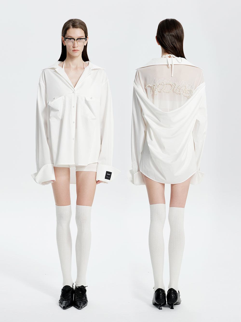 MUKTANK×MODULER Pearl Open Back Loose Sun Protection Shirt