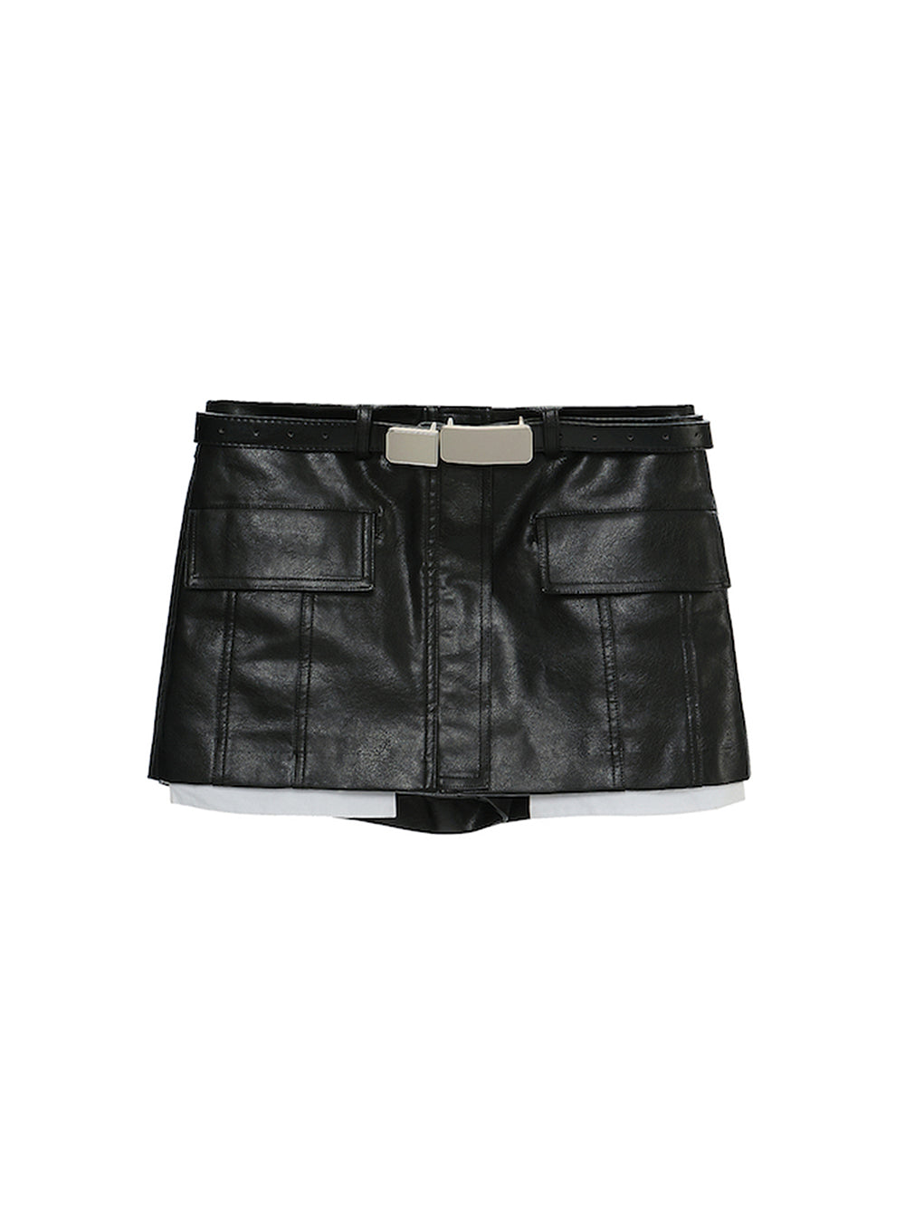 MUKTANK×MODULER Faux Two-Tone Patch Pocket Skort