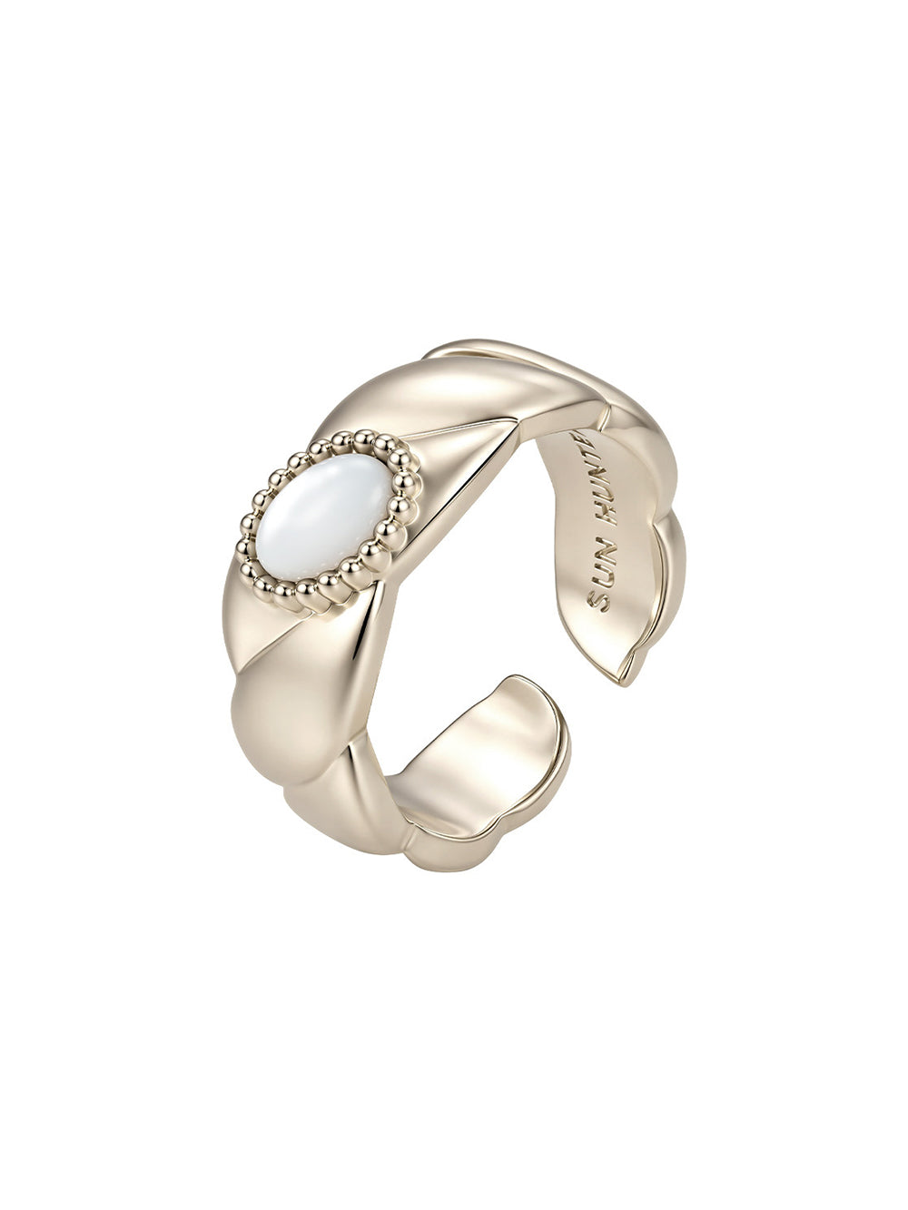 MUKTANK x SUN HUNTER Ocean Threaded Mother of Pearl Ring