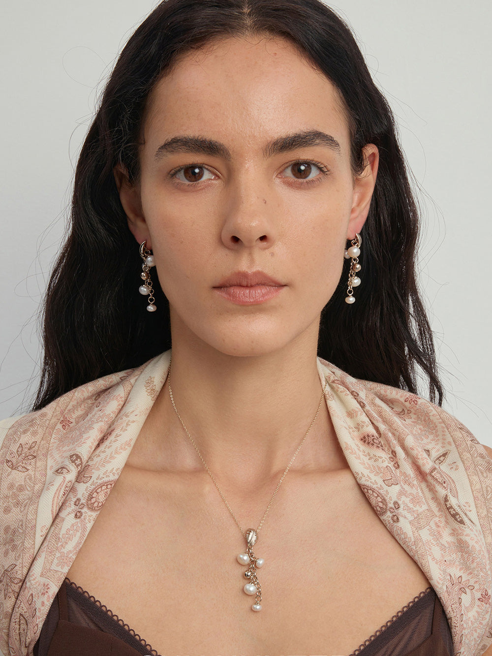 MUKTANK x SUN HUNTER Ocean Coconut Tree Pearl Earring