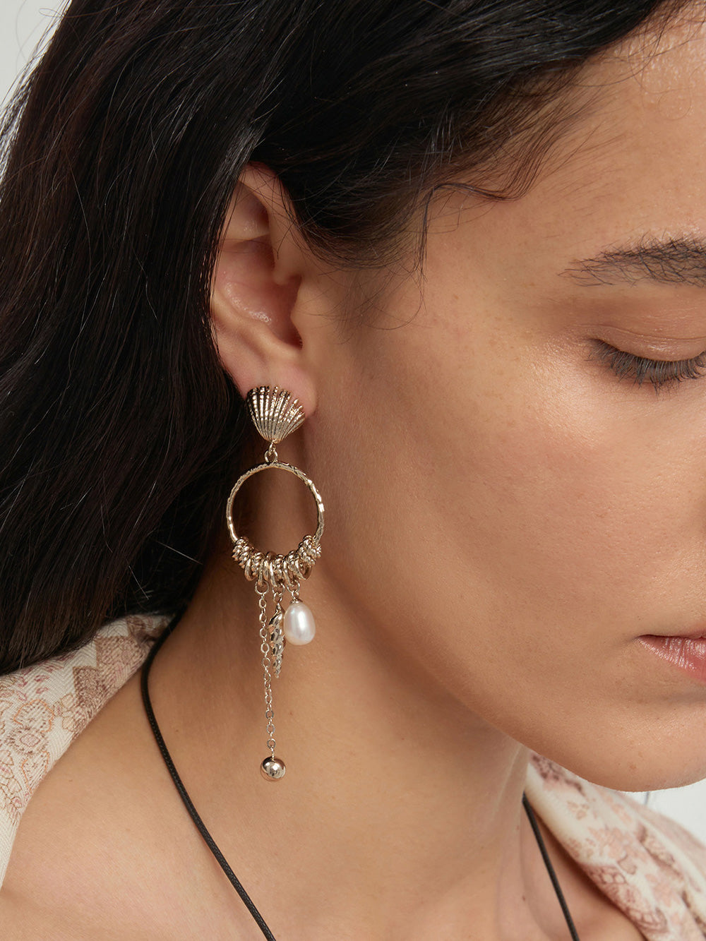 MUKTANK x SUN HUNTER Ocean Circle Drop Earring