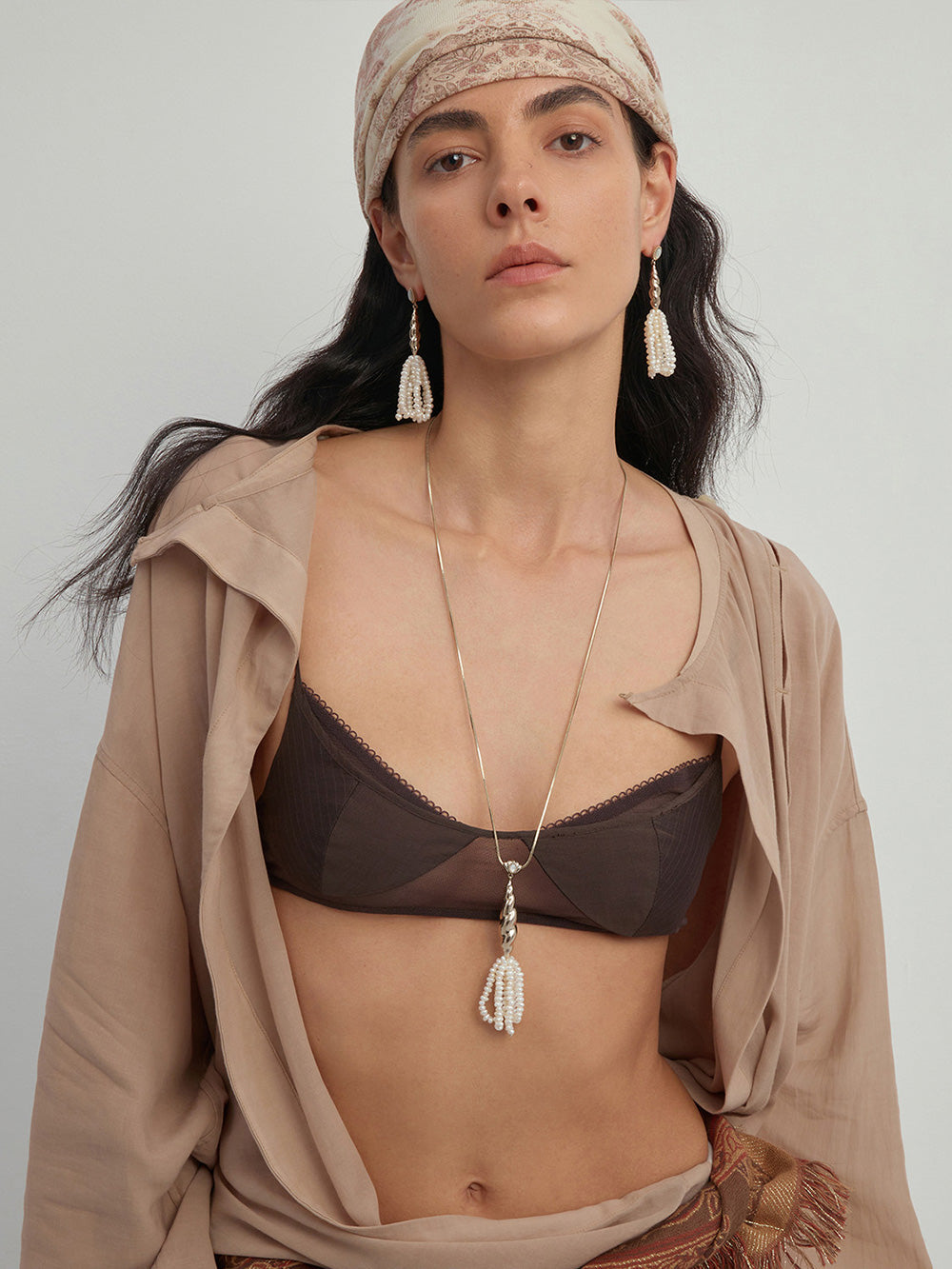 MUKTANK x SUN HUNTER Ocean Conch Pearl Ear Ornament