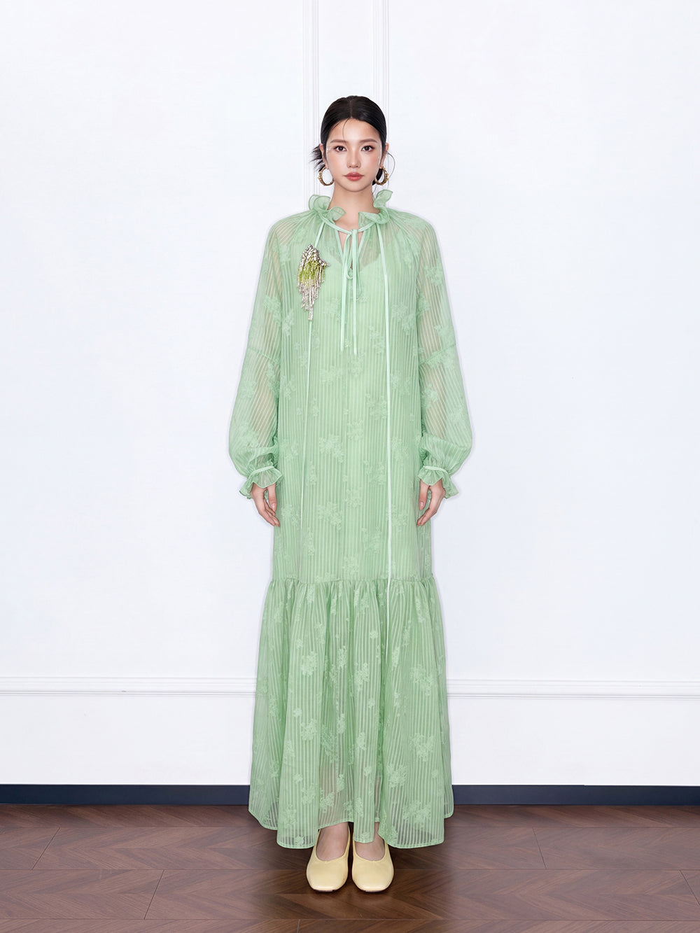 MUKZIN×Capsule Collection New Chinese-Style Hami Hand-Embroidered Dress