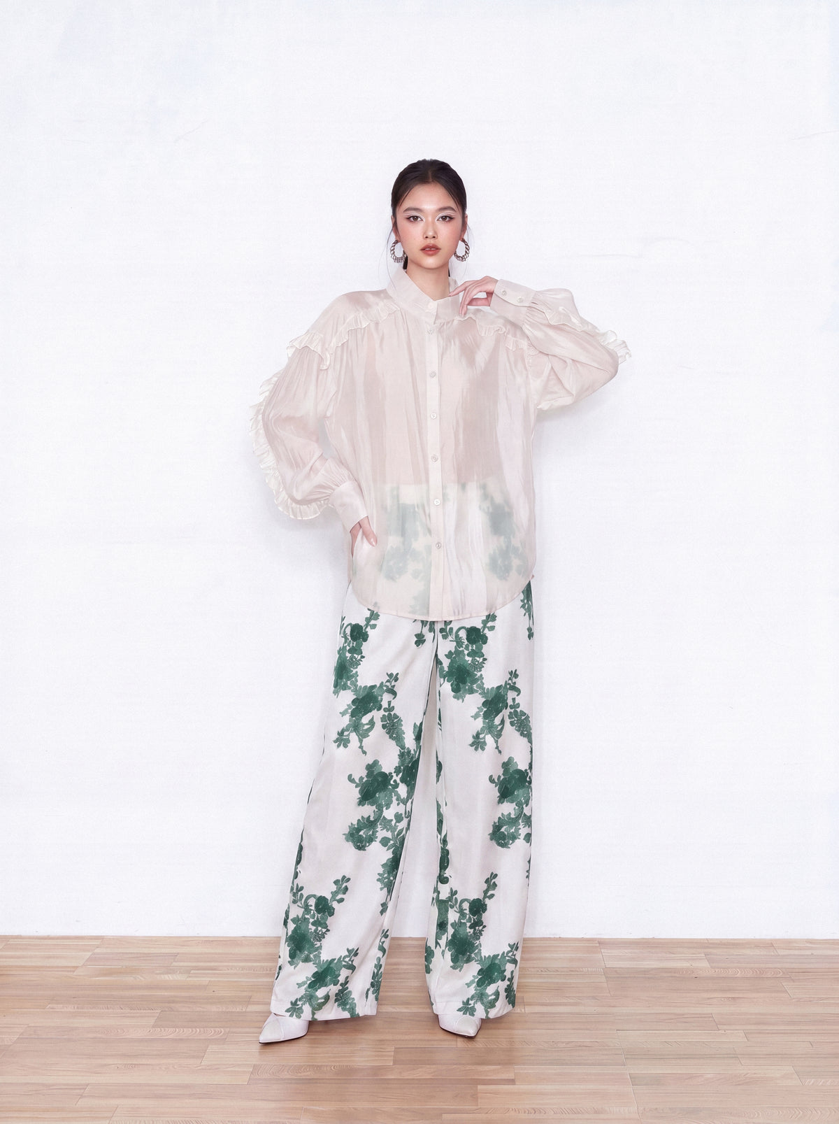 MUKZIN×Flourishing Blooms New Chinese-style trousers