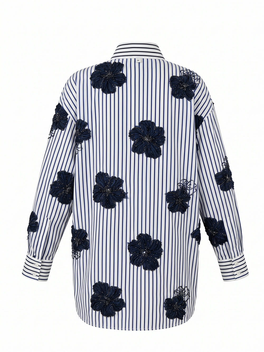 MUKZIN×Capsule Collection New Chinese-Style Embroidered Striped Long Sleeve Shirt