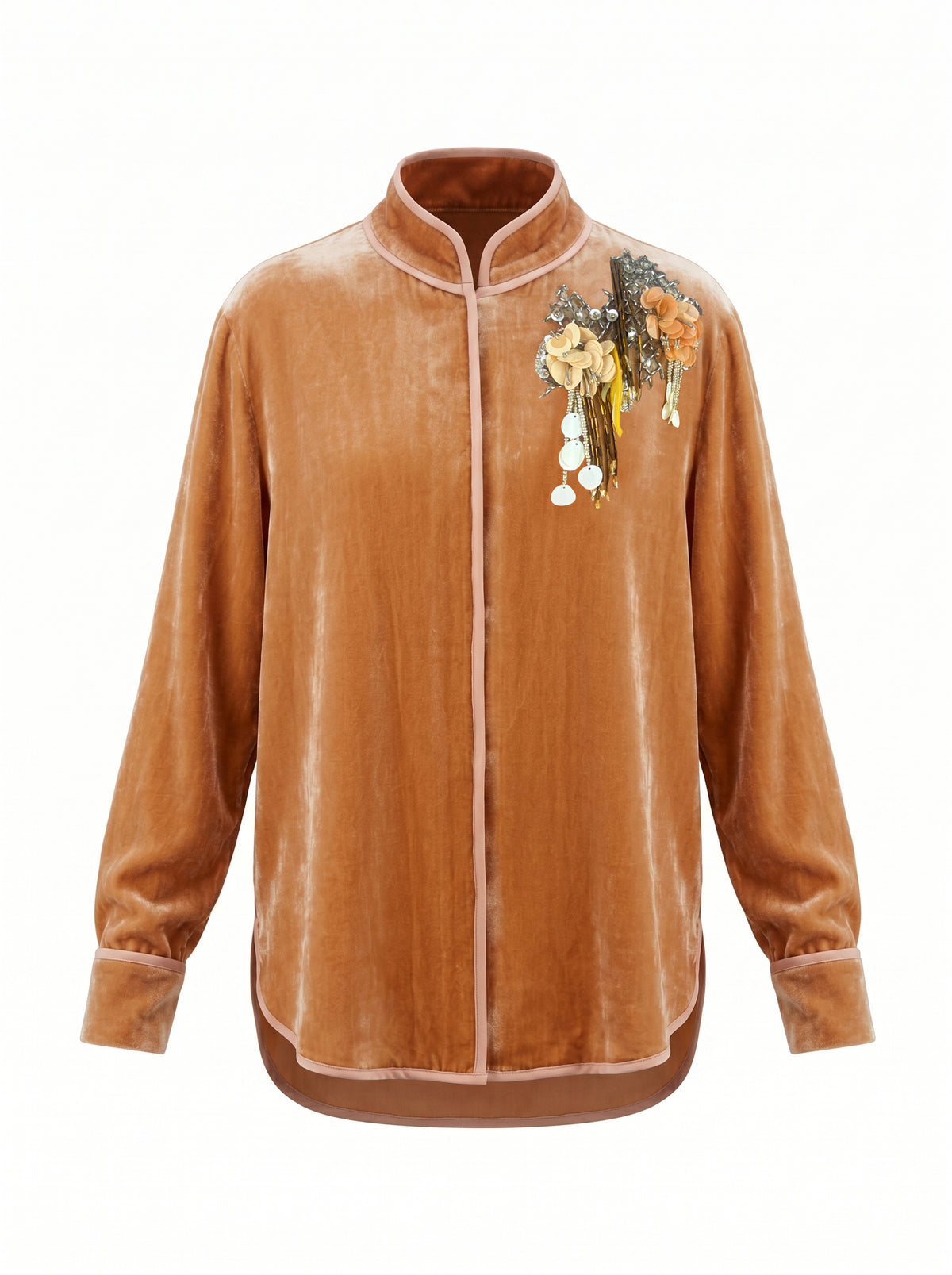 MUKZIN×Capsule Collection New Chinese-Style Silk Velvet Shirt