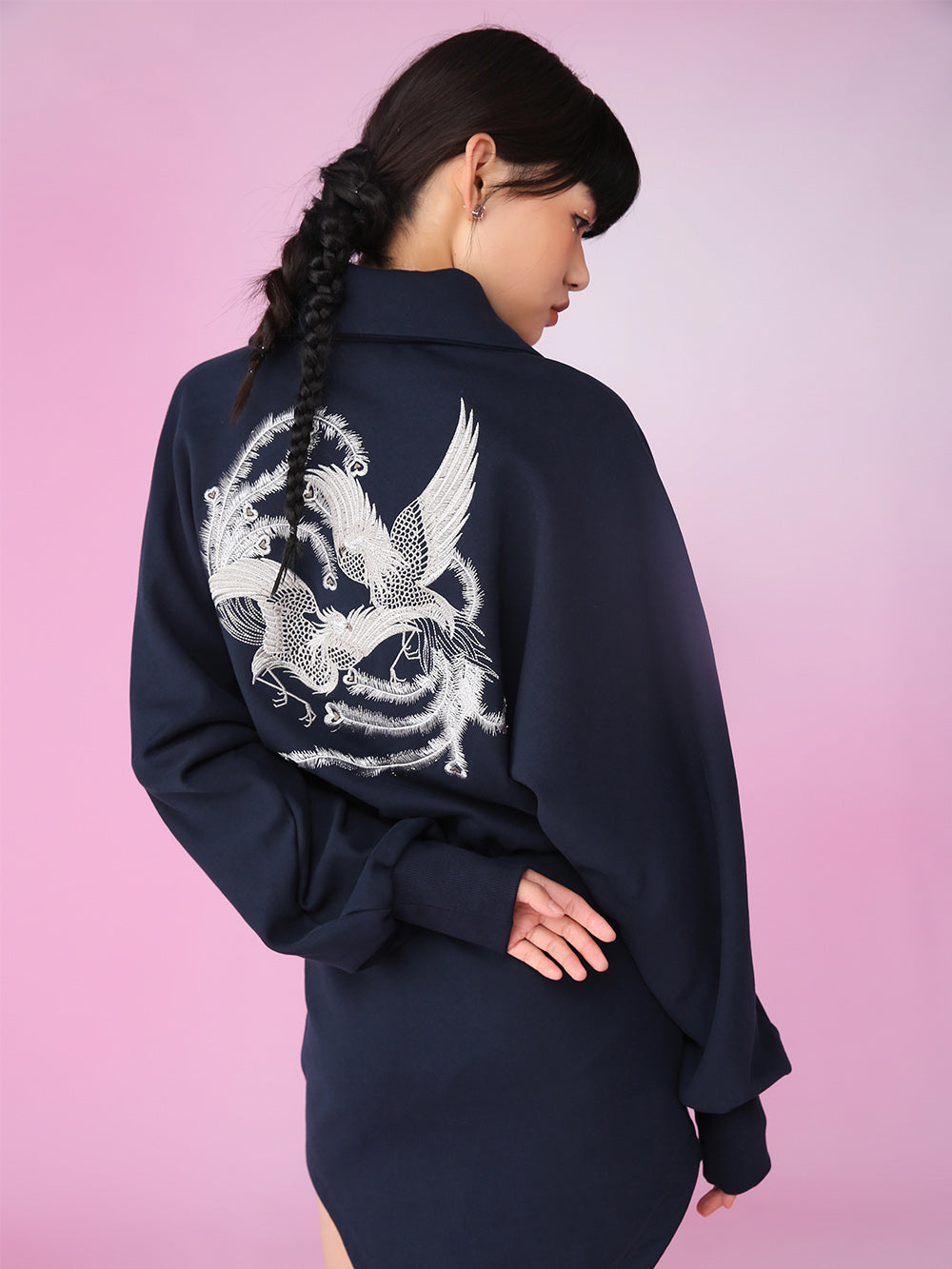 MUKZIN Short Original Trend Simple Navy Nlue Dresses