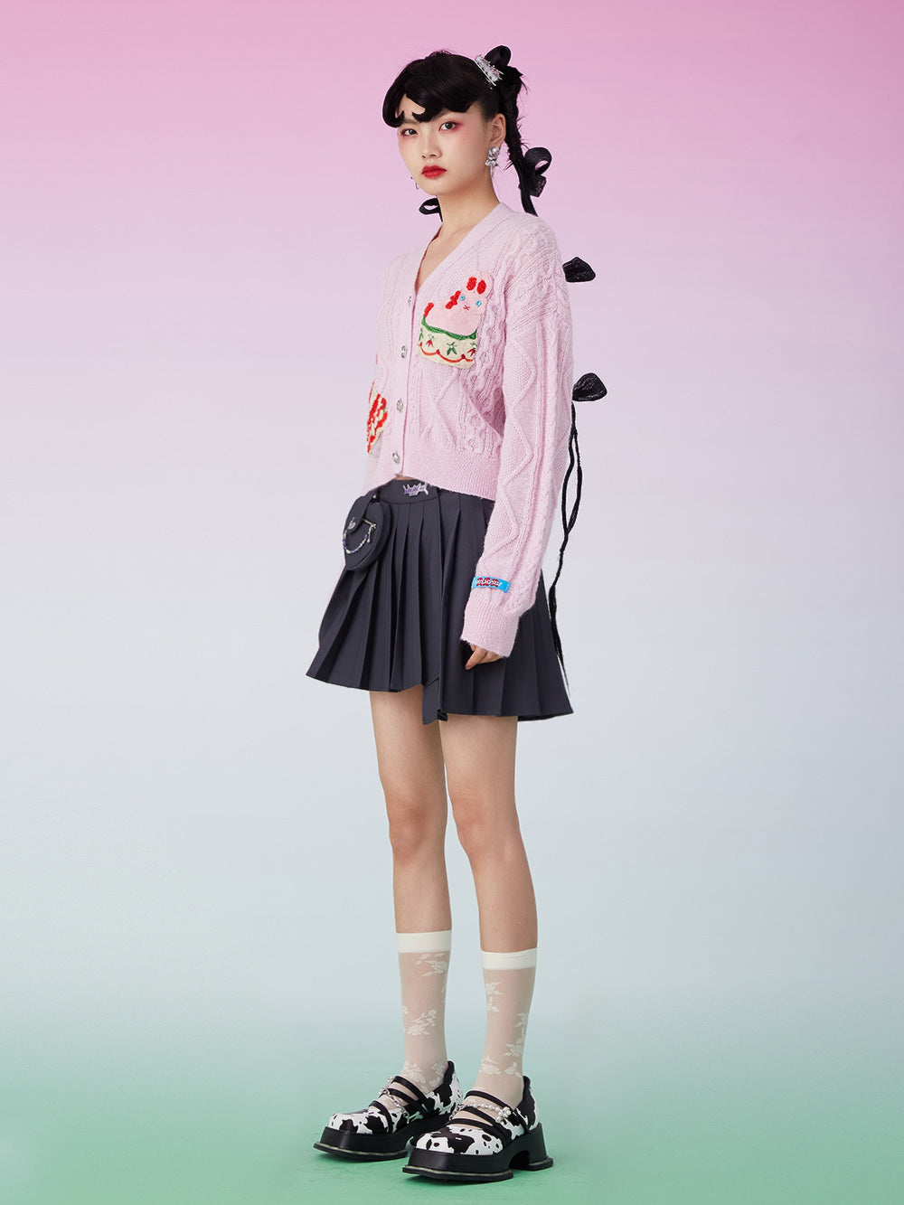 MUKZIN Spring Commute Pink Cardigan