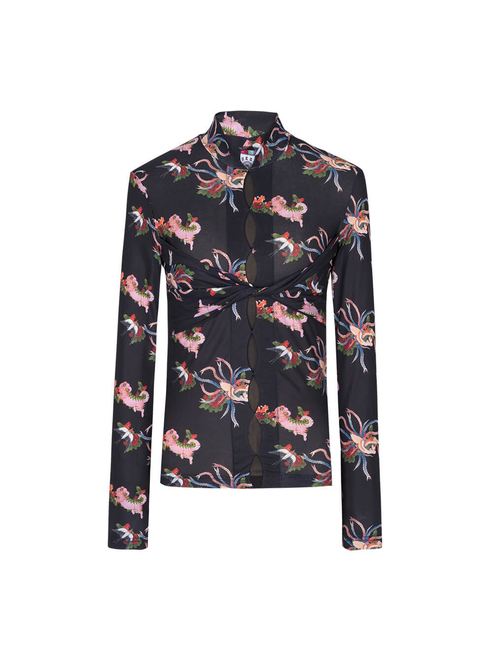 MUKZIN Slim Fit Knit Printed Bottoming Shirt