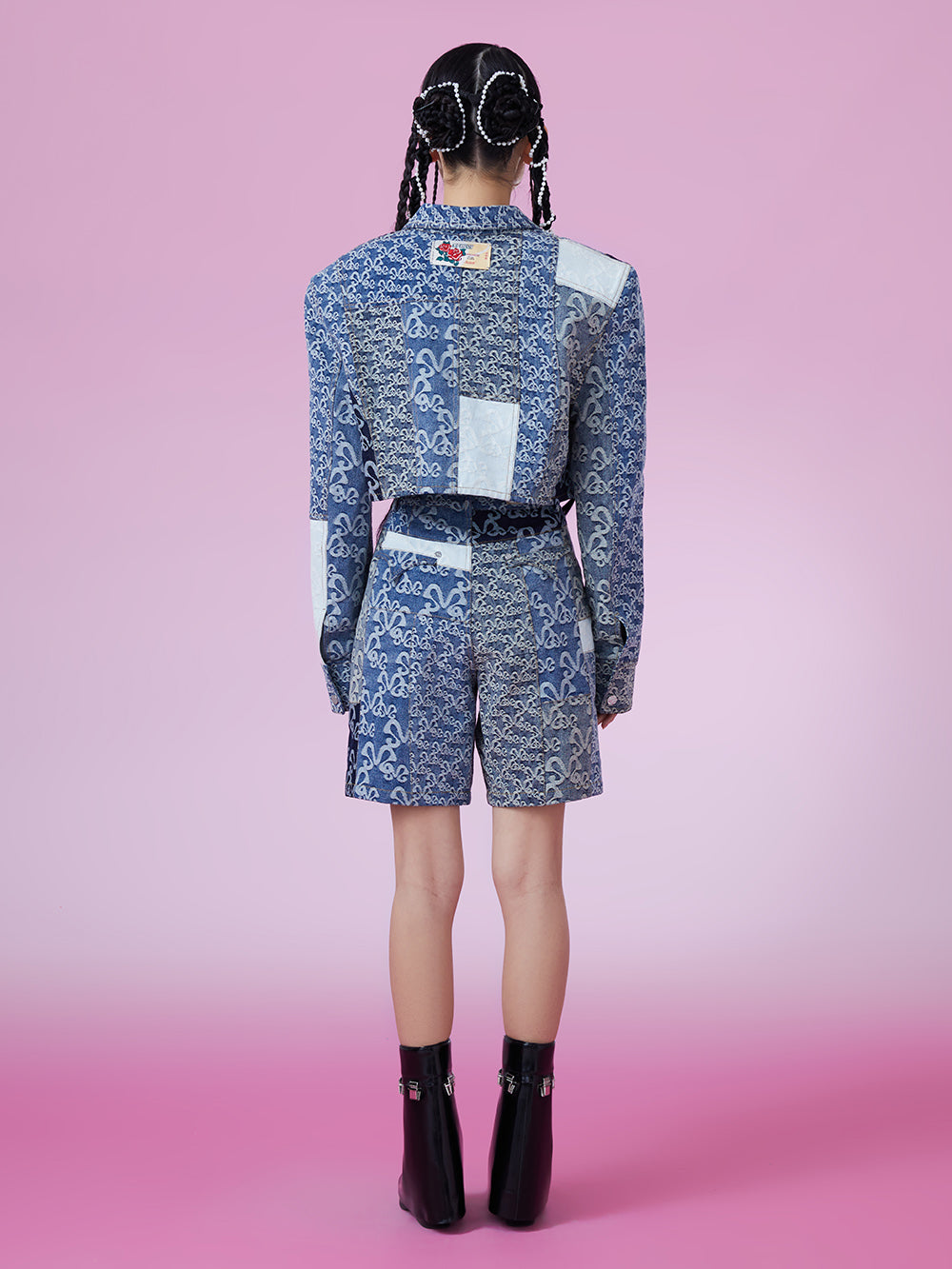 MUKZIN Denim Jacquard Suit Lapel Original High-Quantity Outerwears