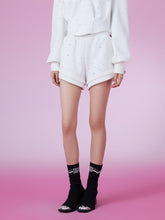 MUKZIN Rhinestone White Simple All-match Shorts