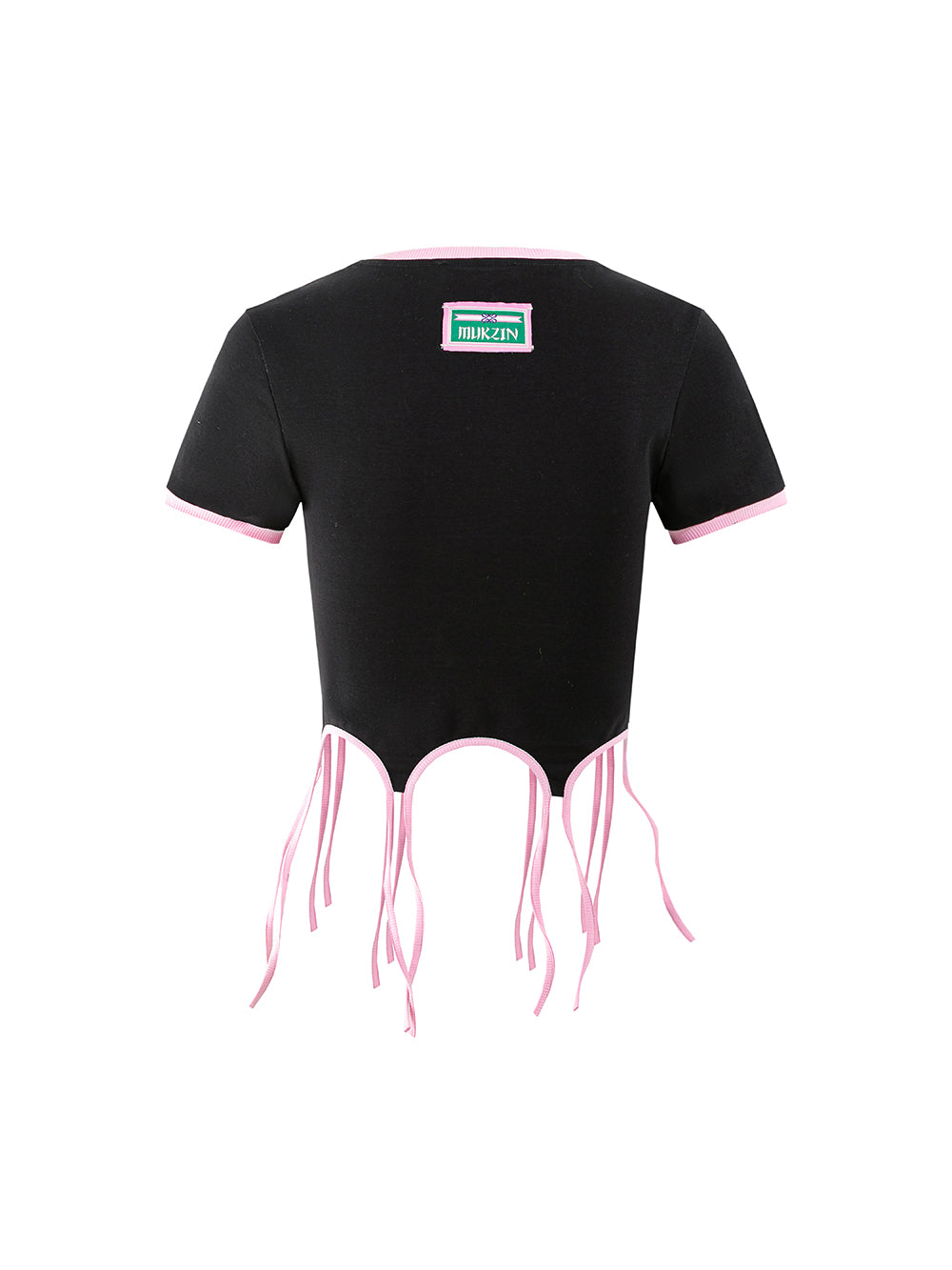 MUKZIN Printed Knot Embroidered Cropped Cute Charming T-Shirts