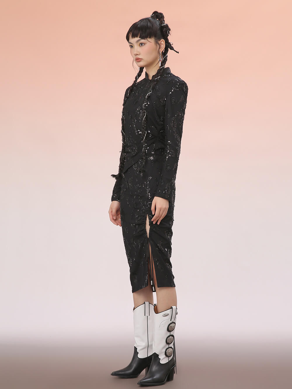 MUKZIN Mid-Length Asymmetric Black Top