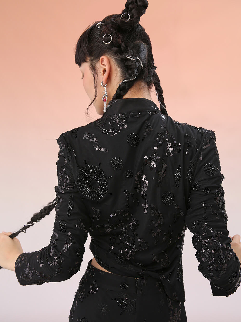 MUKZIN Mid-Length Asymmetric Black Top