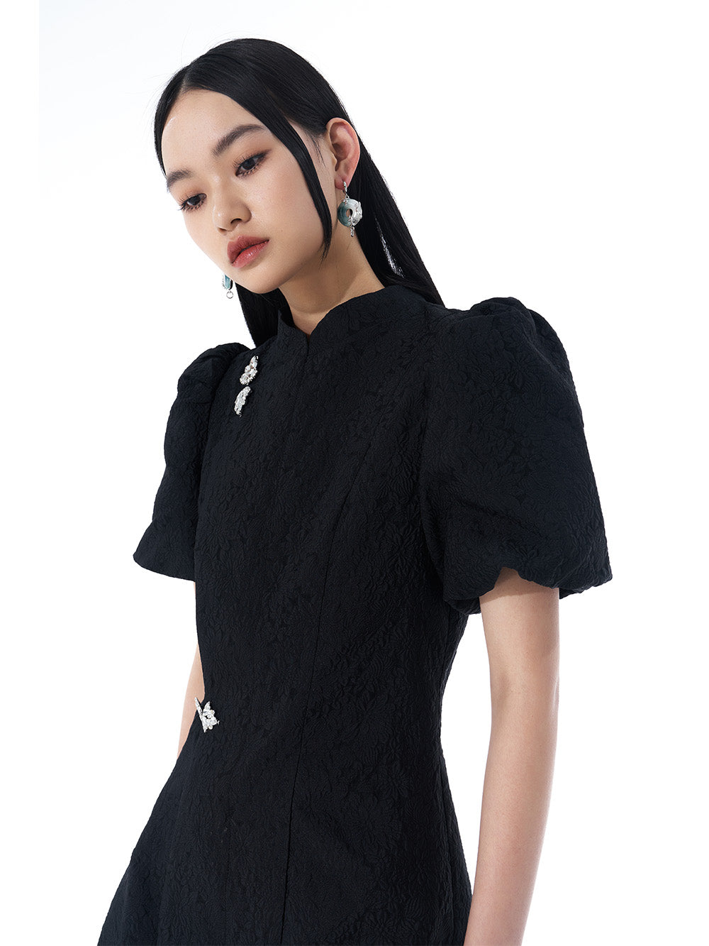 MUKTANK Black Princess Sleeve Modified Dress