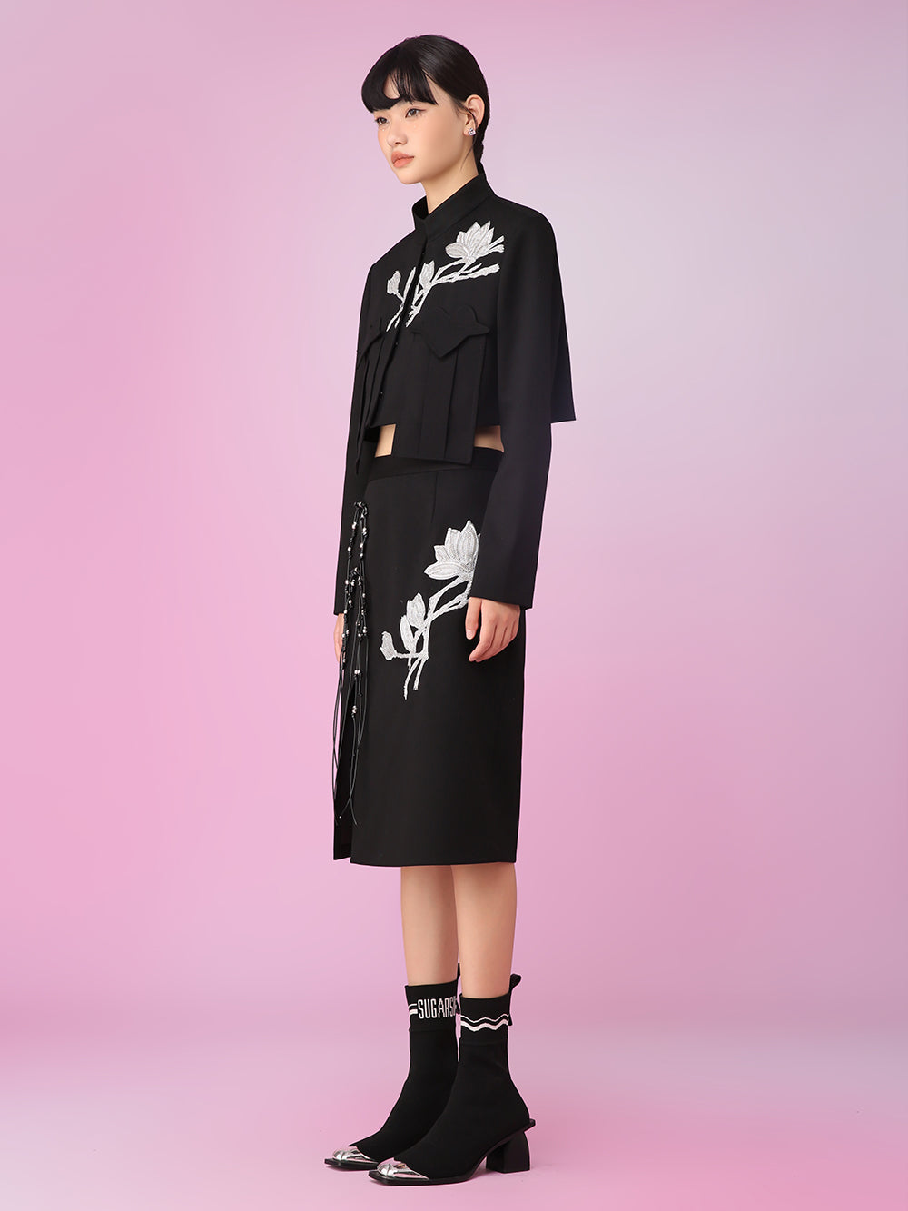 MUKZIN Slit Look-thin Retro Fashion Charming Skirts